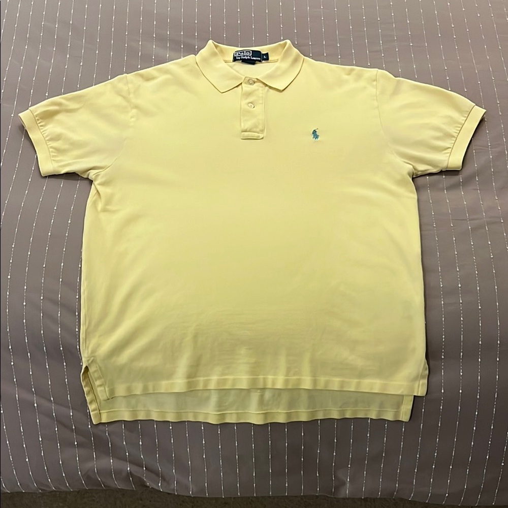Polo by Ralph Lauren Men's Light Yellow Polo Shirt